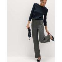 M&S Jersey Twill Straight Leg Trousers Charcoal