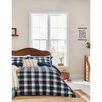 Joules Pure Cotton Daylesford Check Bedding Set Navy