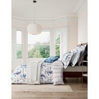 V&A Pure Cotton Baroque Duvet Cover Blue/White