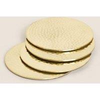 Set of 4 Hammered Metal Coasters