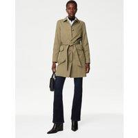 M&S Stormwear Belted Single Breasted Trench Coat Faded Khaki