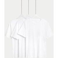 3pk Pure Cotton Crew Neck T-Shirts