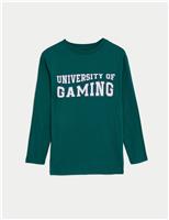 Pure Cotton University of Gaming Top (6-16 Yrs)