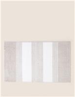 M&S Bobble Striped Bath Mat Natural
