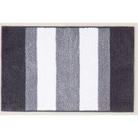 M&S Bobble Striped Bath Mat Charcoal