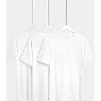 3pk Pure Cotton V-Neck T-Shirts