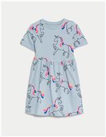 Pure Cotton Unicorn Dress (2-8 Yrs)