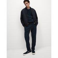M&S Cotton Rich Straight Leg Joggers Dark Navy