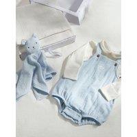 4pc Pure Cotton Whale Starter Gift Set (0-6 Mths)