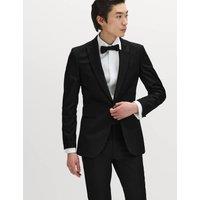 M&S Skinny Fit Stretch Tuxedo Jacket Black