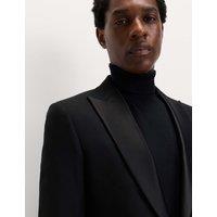 M&S Slim Fit Stretch Tuxedo Jacket Black