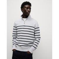 Pure Cotton Striped Sweatshirt