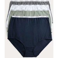 M&S 4pk Cotton Rich Full Briefs Grey Mix
