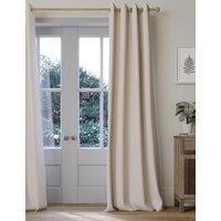 M&S Brushed Eyelet Ultra Thermal Blackout Curtains Champagne