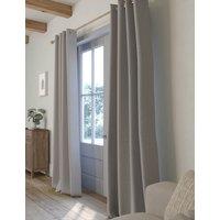 M&S Brushed Eyelet Ultra Thermal Blackout Curtains Light Grey