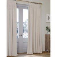 M&S Brushed Pencil Pleat Blackout Ultra Thermal Curtains Champagne
