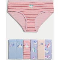 7pk Pure Cotton Unicorn Knickers (2-12 Yrs)