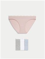4pk Cotton Rich Bikini Knickers