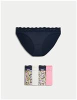 M&S 5pk Assorted Bikini Knickers Navy Mix