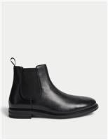 Autograph Wide Fit Leather Chelsea Boots Black