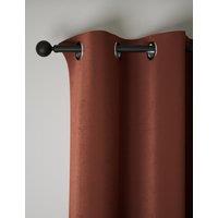 M&S Velvet Eyelet Curtains Terracotta