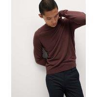 M&S Cashmilon Crew Neck Jumper Burgundy