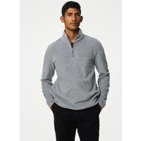 M&S Half Zip Micro Fleece Grey