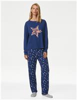 Pure Cotton Good Night Slogan Pyjama Set