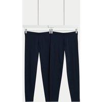 2pk Cotton Rich Leggings (6-16 Yrs)
