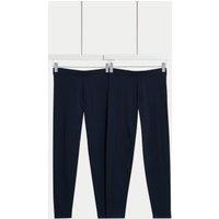 2pk Cotton Rich Leggings (6-16 Yrs)