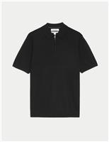 Pure Extra Fine Merino Wool Knitted Polo Shirt