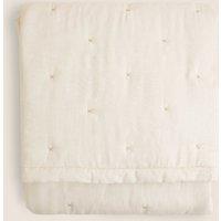 M&S X Fired Earth Cotton with Linen Bedspread Malm