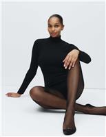 M&S Body Shaping Fishnet Tights Black
