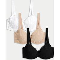 3pk Cotton Rich Wired Full Cup Bra A-E