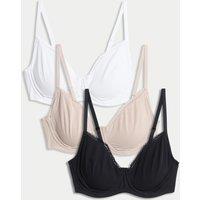 3pk Cotton Rich Wired Full Cup Bra A-E