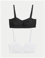 2pk Wired Strapless Bra A-E