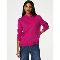 M&S Cotton Rich Hoodie Cerise