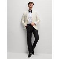 M&S SARTORIAL Wool Rich Shawl Lapel Dinner Tuxedo Jacket Cream