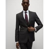 Slim Fit Pure Wool Textured Suit Jacket