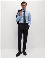 Slim Fit Pure Wool Herringbone Suit Trousers