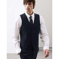 Autograph Wool Rich Performance Waistcoat Navy