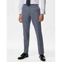 Slim Fit Puppytooth Stretch Suit Trousers