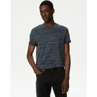 M&S Pure Cotton Crew Neck T-Shirt Navy Mix