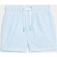 M&S Striped Swim Shorts (0-3 Yrs) Turquoise Mix