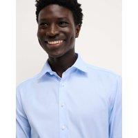 M&S SARTORIAL Slim Fit Luxury Cotton Twill Shirt Blue