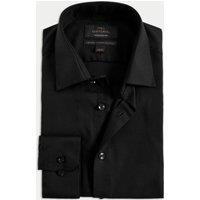 M&S SARTORIAL Regular Fit Luxury Cotton Twill Shirt Black