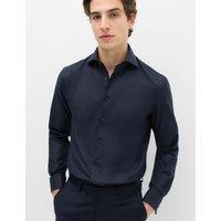 M&S SARTORIAL Slim Fit Luxury Cotton Double Cuff Twill Shirt Navy