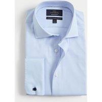 M&S SARTORIAL Regular Fit Luxury Cotton Double Cuff Twill Shirt Blue