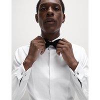 Slim Fit Cotton Dress Shirt with Bow Tie