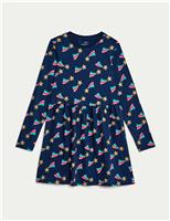 Pure Cotton Star Print Dress (6-16 Yrs)